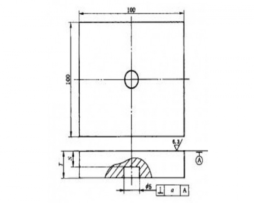Single straight probe test block